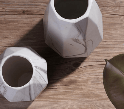 Rynx | GeoMarble Geometric Marble Vases | Timeless Design | High-Quality Decoration | Perfect for Home