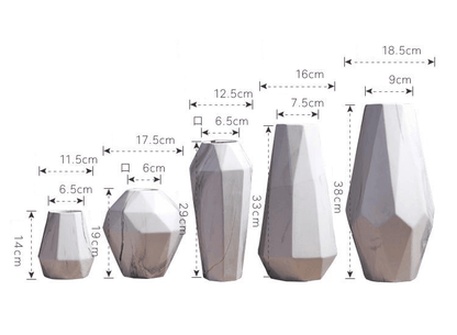 Rynx | GeoMarble Geometric Marble Vases | Timeless Design | High-Quality Decoration | Perfect for Home