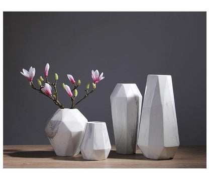 Rynx | GeoMarble Geometric Marble Vases | Timeless Design | High-Quality Decoration | Perfect for Home