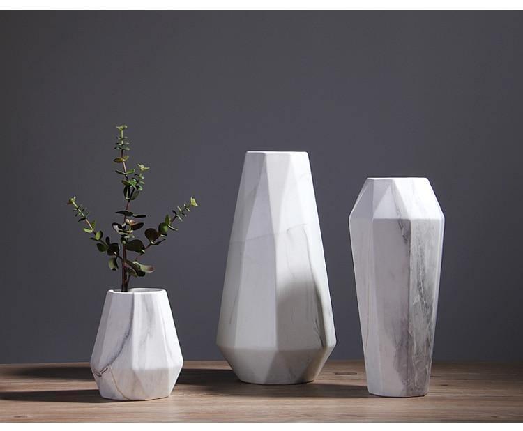 Rynx | GeoMarble Geometric Marble Vases | Timeless Design | High-Quality Decoration | Perfect for Home