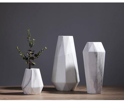 Rynx | GeoMarble Geometric Marble Vases | Timeless Design | High-Quality Decoration | Perfect for Home
