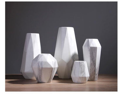 Rynx | GeoMarble Geometric Marble Vases | Timeless Design | High-Quality Decoration | Perfect for Home
