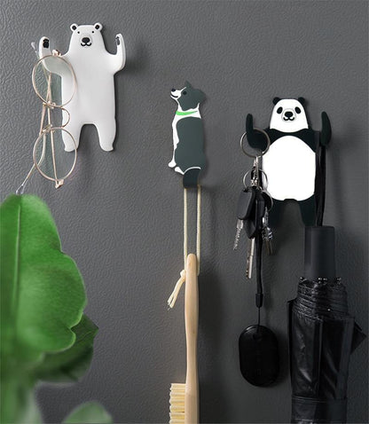 Rynx | HookyPets Adhesive Hooks in Animal Design | Versatile Wall & Refrigerator Hooks | Practical & Decorative