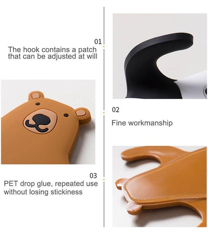 Rynx | HookyPets Adhesive Hooks in Animal Design | Versatile Wall & Refrigerator Hooks | Practical & Decorative