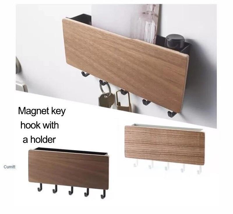 Rynx | KeyOrganize Wood Key Holder Wall Shelf | Multifunctional & Stylish | Wall Decor & Storage