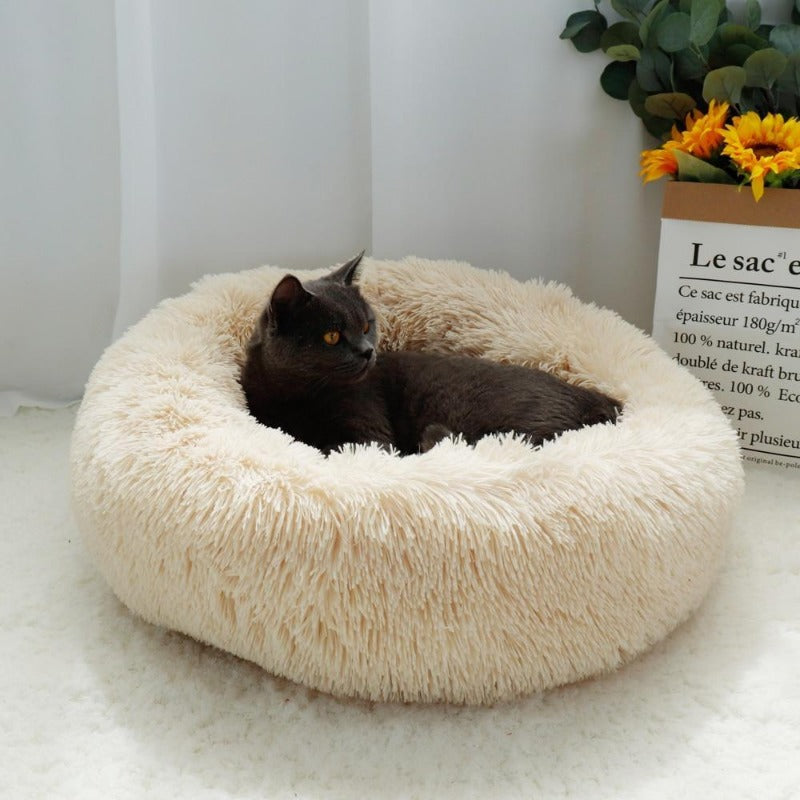 Rynx | PawNest Calming Donut Cat Bed | Round Plush Nest | Stress-Reducing & Cozy | Perfect for Cats & Small Dogs