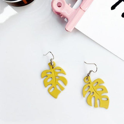 Rynx | NatureChic Monstera Earrings | Dangle Style | Timeless Jewelry