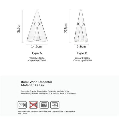 Rynx | Creative Pyramid Glass Wine Decanter