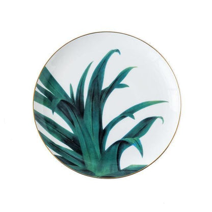 Rynx | JungleWave Tropical Ceramic Dinnerware | Exotic Design | High-Quality Plates & Bowls