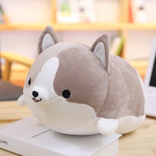 RYNX | Corgi Plush – Perfect for Cuddling and Playing Gray