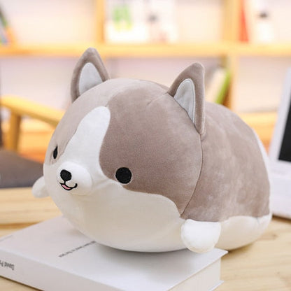 RYNX | Corgi Plush – Perfect for Cuddling and Playing Gray
