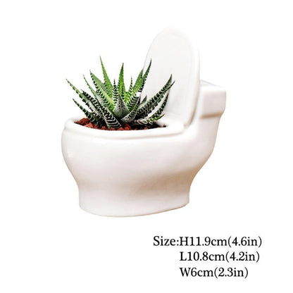 Rynx | ClayElegance Ceramic Succulent Holder | Handmade | Decorative Plant Holder for Bathroom