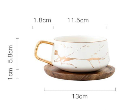 Rynx | Elegant Nordic Marble Ceramic Coffee Mugs