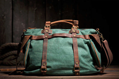 Rynx | Men's Vintage Military Canvas Leather Shoulder Bag