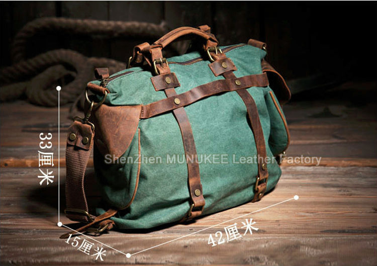 Rynx | Men's Vintage Military Canvas Leather Shoulder Bag