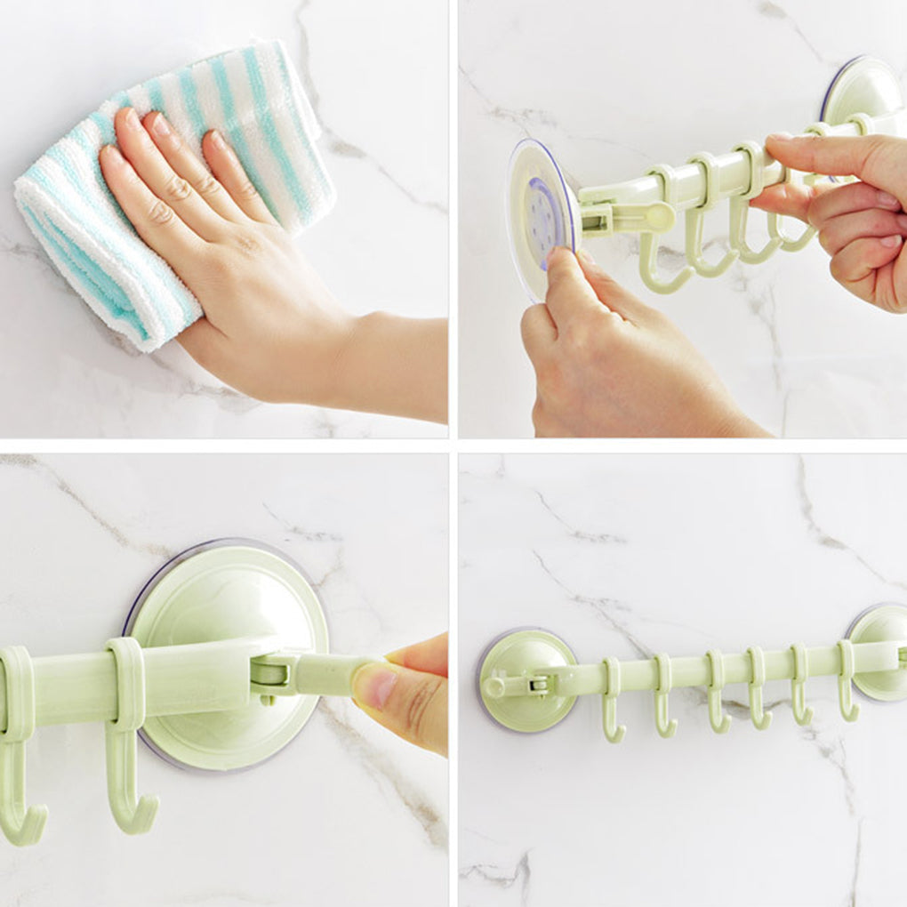 Rynx | Adjustable Hook Double Suction Towel Rack