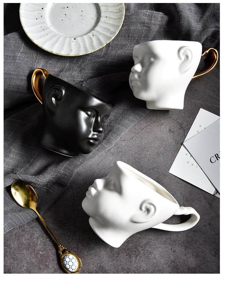 Rynx | Elegant Ceramic Realistic Face Mugs