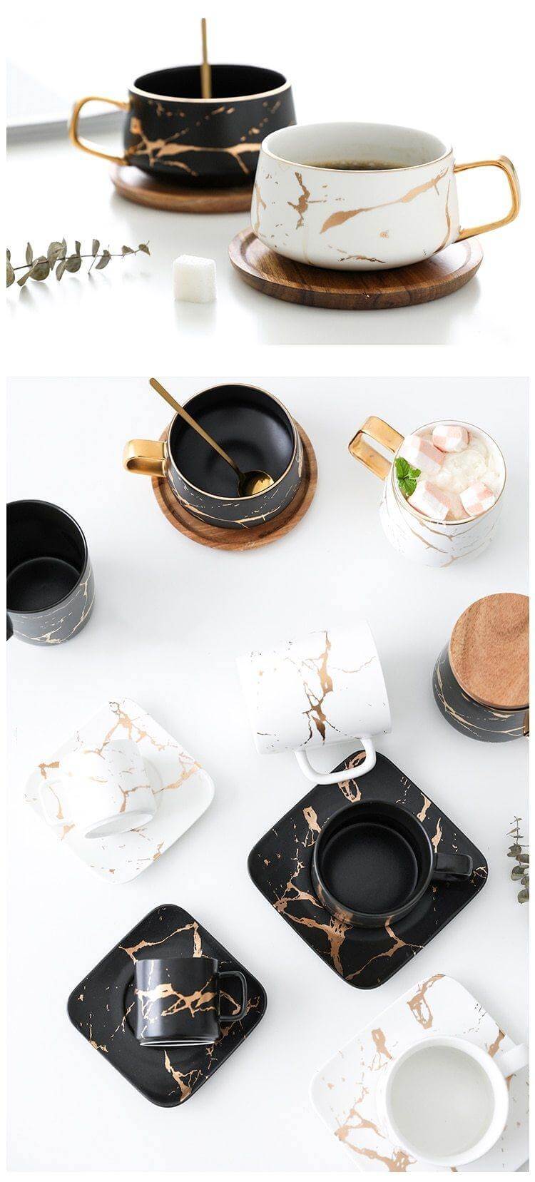 Rynx | Elegant Nordic Marble Ceramic Coffee Mugs
