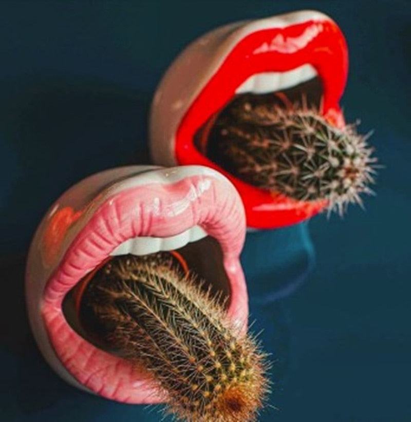 Rynx Creative Lips Flower Pot