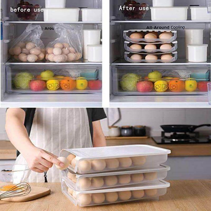 Rynx | Creative Auto Roll Egg Storage Box