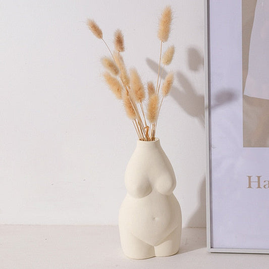 Rynx | ArtiVase Nordic Ceramic Art Body Vase | Minimalistic Decor | Table Decoration | Sculptural Design