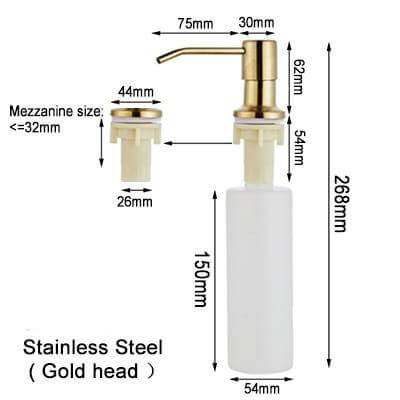 Rynx | Sink Mounted Soap Dispenser gold