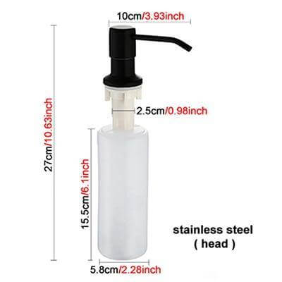 Rynx | Sink Mounted Soap Dispenser black