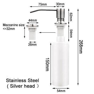 Rynx | Sink Mounted Soap Dispenser silver