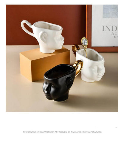 Rynx | Elegant Ceramic Realistic Face Mugs
