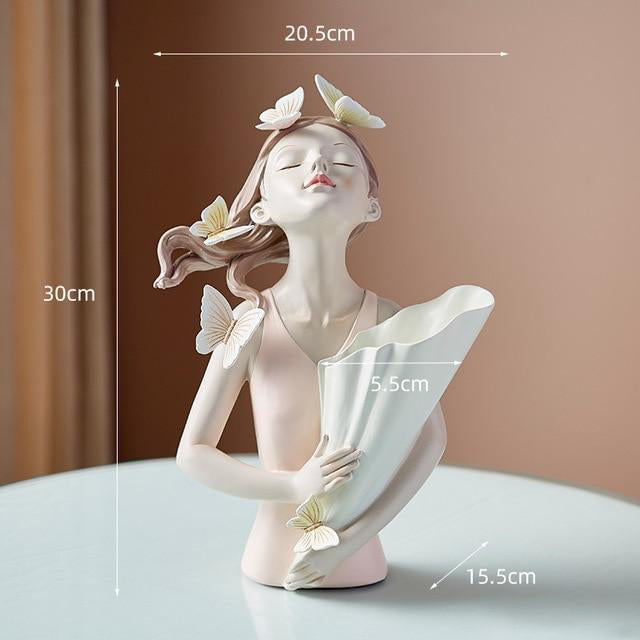 Rynx Butterfly Forest Girls Figurine Vase