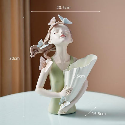 Rynx Butterfly Forest Girls Figurine Vase