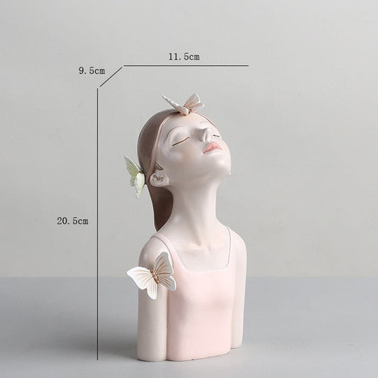 Rynx Butterfly Forest Girls Figurine Vase