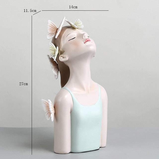 Rynx Butterfly Forest Girls Figurine Vase