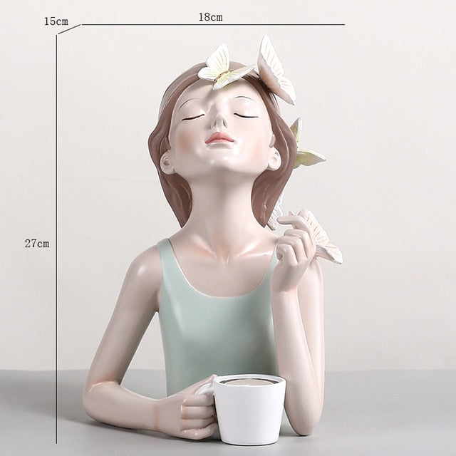 Rynx Butterfly Forest Girls Figurine Vase