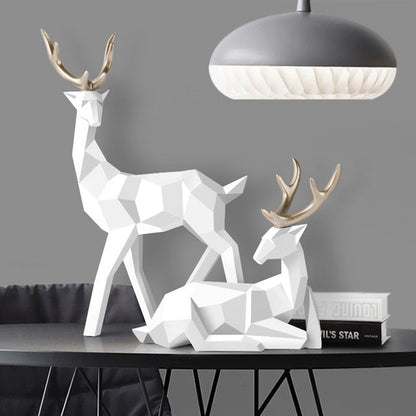 Rynx Scandinavian Reindeer Sculptures Set of 2