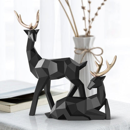 Rynx Scandinavian Reindeer Sculptures Set of 2