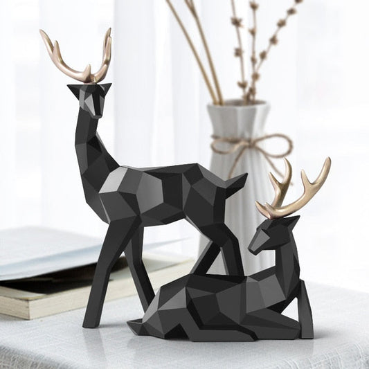 Rynx Scandinavian Reindeer Sculptures Set of 2