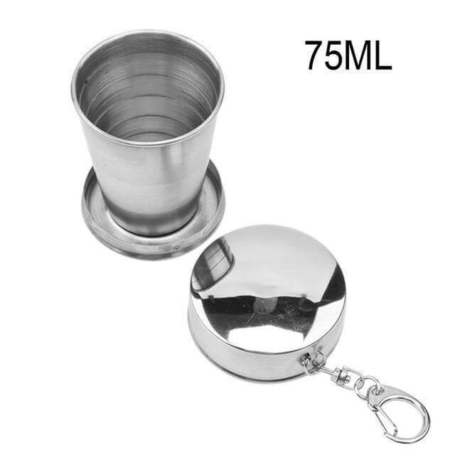 Rynx | Foldable Portable Stainless Steel Camping Cup With Keychain
