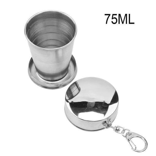 Rynx | Foldable Portable Stainless Steel Camping Cup With Keychain