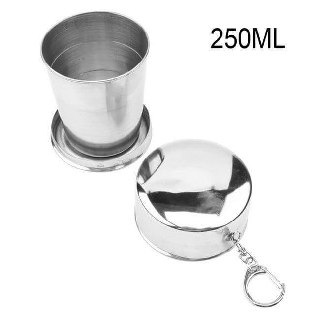 Rynx | Foldable Portable Stainless Steel Camping Cup With Keychain