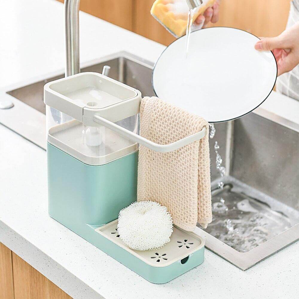 Rynx | 3in1 Multifunctional Cleaning Soap Holder Drainboard Storage