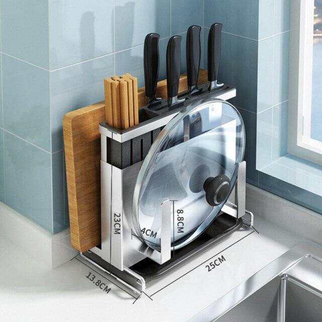 Rynx | Stainless Steel Kitchen Utensils Organizer Drying Rack
