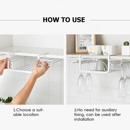 Rynx | Under Cabinet Glass Holder Rack