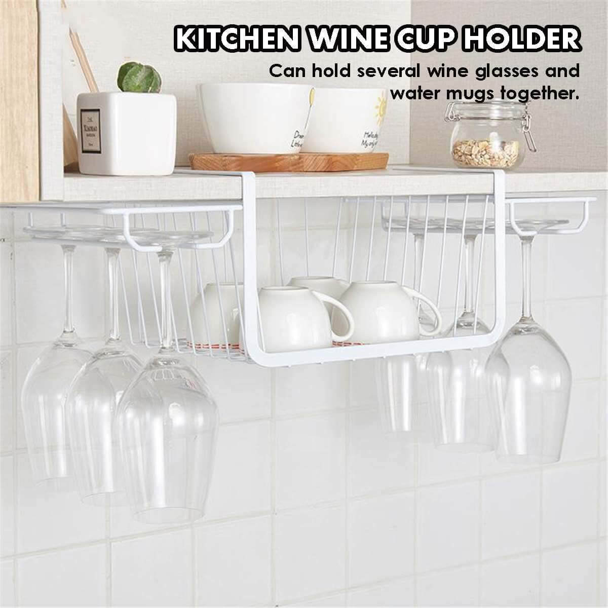 Rynx | Under Cabinet Glass Holder Rack