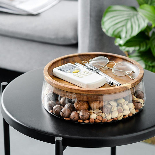 Rynx | Elegant Glass Bowl Dried Food Storage Box