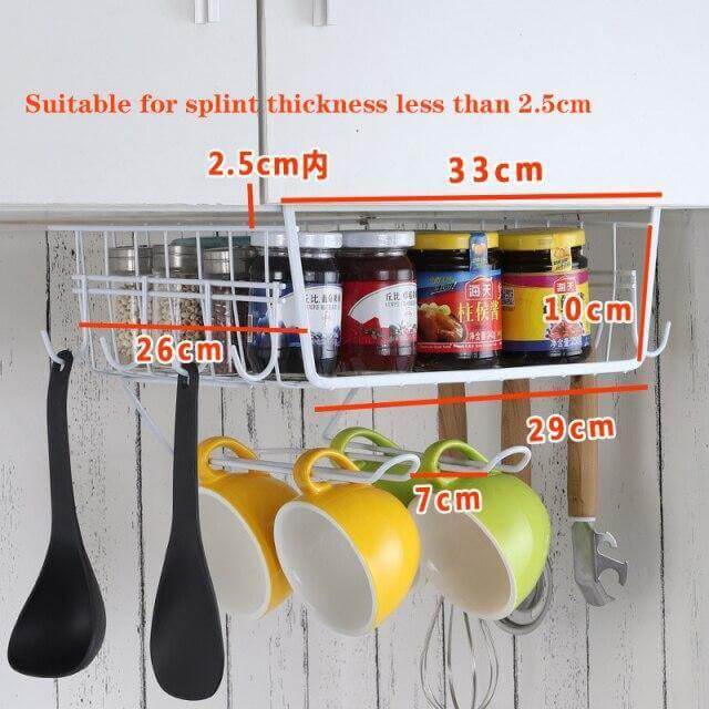 Rynx | Easy Hang Kitchen Cabinet Storage Organizer Rack