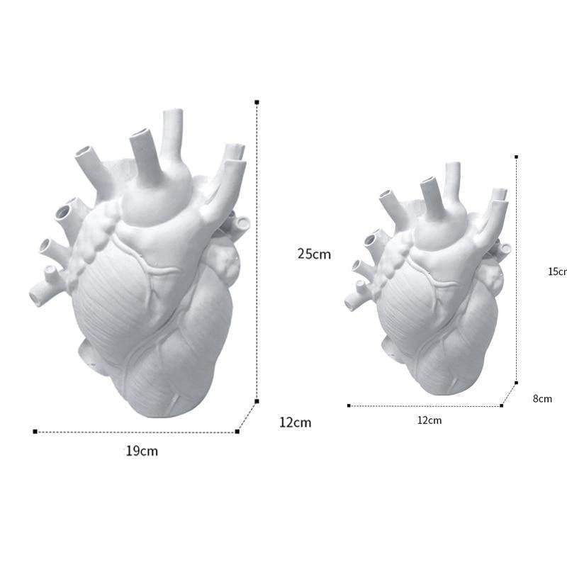 Rynx | HeartSoul Heart-shaped ceramic vase | Anatomical design | Decorative vase for home | Stylish flower vase