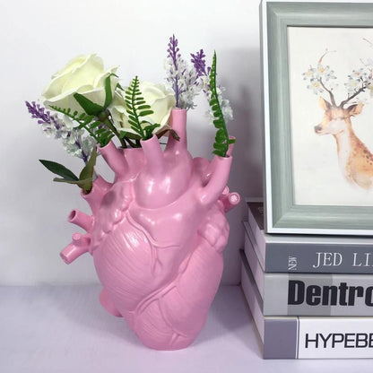 Rynx | HeartGlow Anatomy Heart Ceramic Vase | Stylish Decoration | Creative Gift Idea