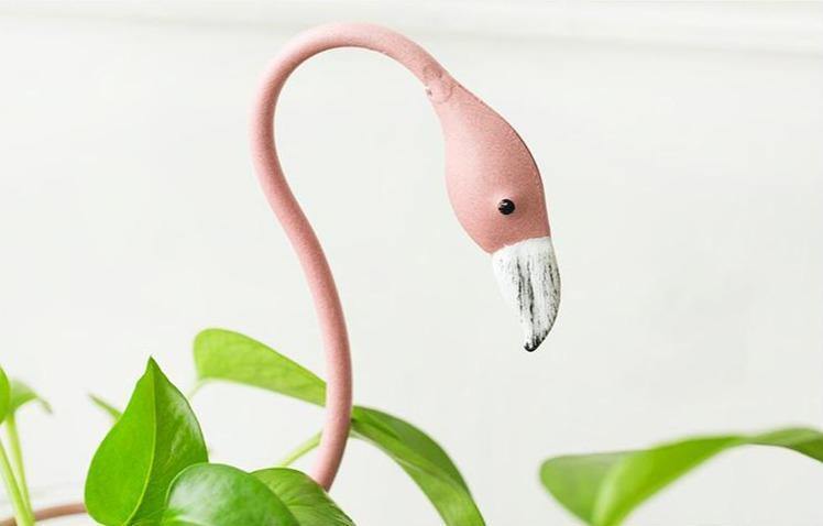 Rynx | FlamigoBloom Tropical Decorative Vase | Houseplant Container | Stylish Glass Vase with Flamingo Design