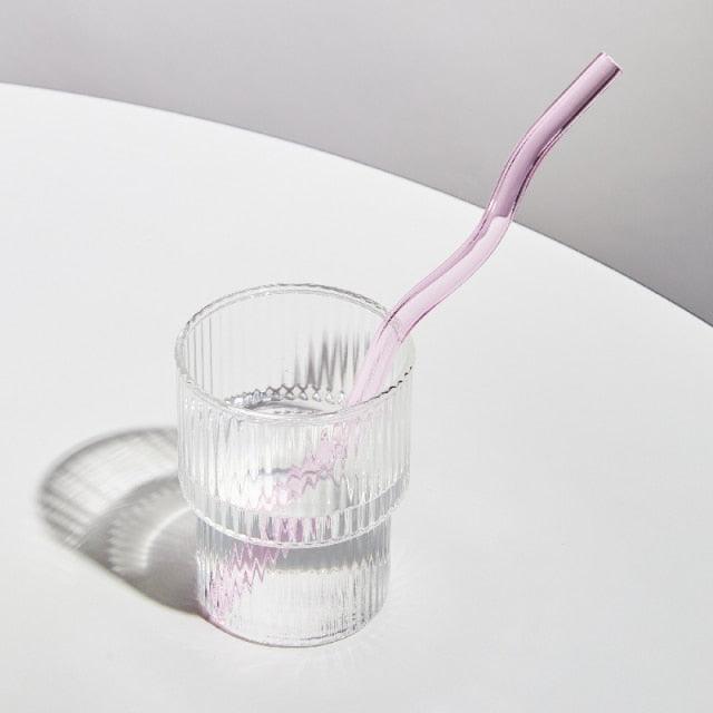 Rynx | GlassLuxe Twist Glass Straw Set | Colorful Drinking Straws | Sustainable & Reusable | For Cocktails & Smoothies